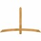Ekena Millwork Bellingham Rough Sawn Timber Gable Bracket, Western Red Cedar, 72"W x 45"H x 2"D x 4"F, 15/12 Pitch GBW072X45X0204BEL00RWR - alternate 1